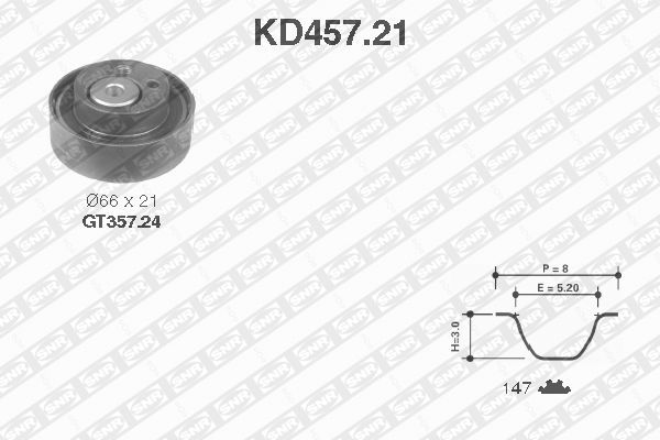 Distributieriem kit SNR KD457.21