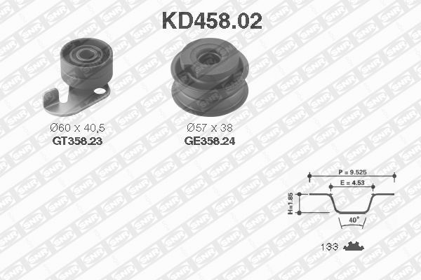 Distributieriem kit SNR KD458.02