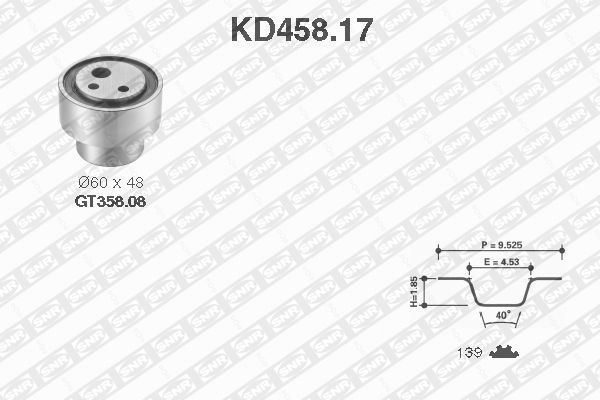 Distributieriem kit SNR KD458.17