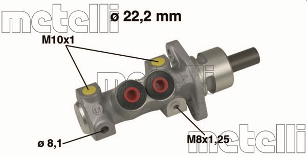 Hoofdremcilinder Metelli 05-0489