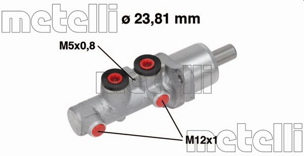 Hoofdremcilinder Metelli 05-0668