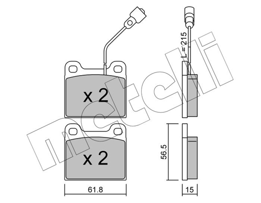 Remblokset Metelli 22-0003-2