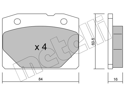 Remblokset Metelli 22-0007-0