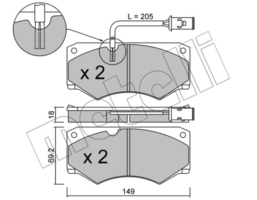 Remblokset Metelli 22-0014-2