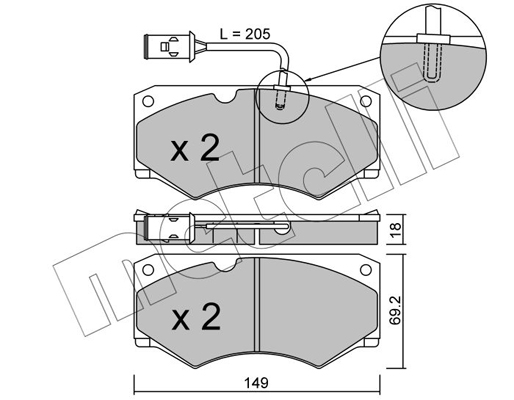 Remblokset Metelli 22-0014-3