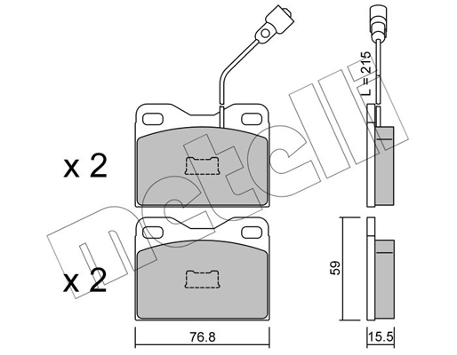 Remblokset Metelli 22-0015-4