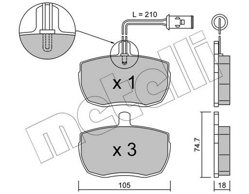 Remblokset Metelli 22-0016-5