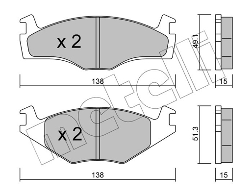 Remblokset Metelli 22-0045-0