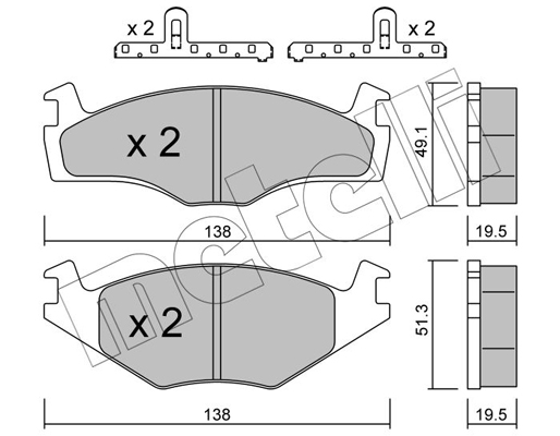 Remblokset Metelli 22-0045-1K