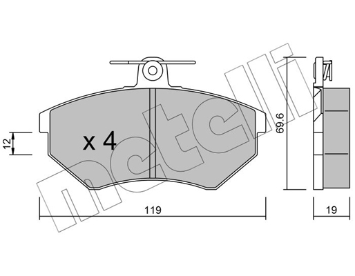 Remblokset Metelli 22-0050-2