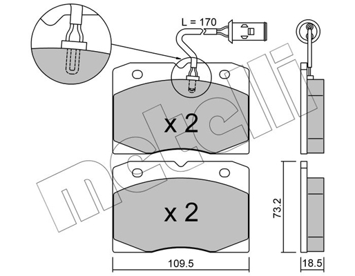 Remblokset Metelli 22-0051-2