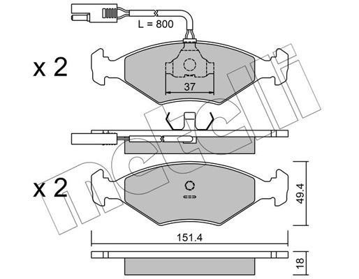 Remblokset Metelli 22-0057-0