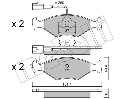 Remblokset Metelli 22-0057-1