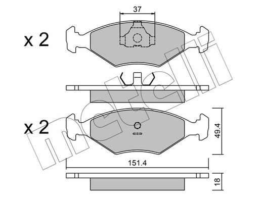 Remblokset Metelli 22-0057-2