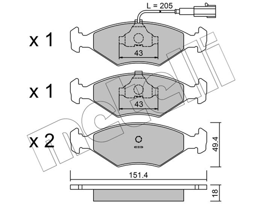 Remblokset Metelli 22-0057-4