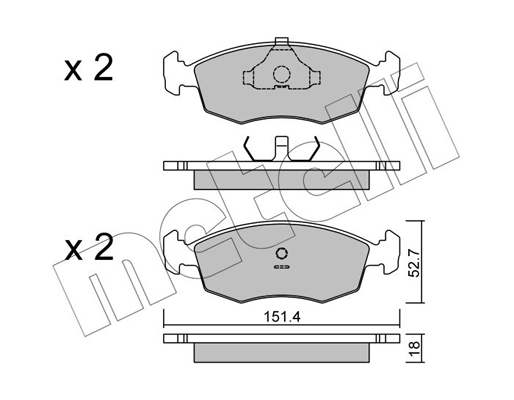 Remblokset Metelli 22-0094-2