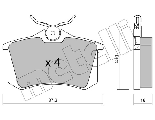 Remblokset Metelli 22-0100-2