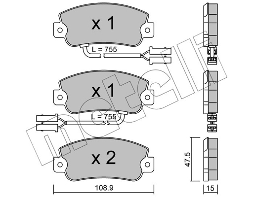 Remblokset Metelli 22-0104-1