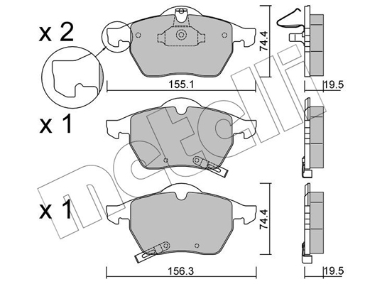 Remblokset Metelli 22-0118-1