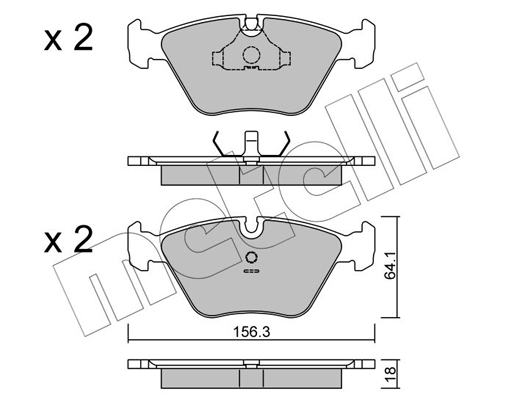 Remblokset Metelli 22-0122-2