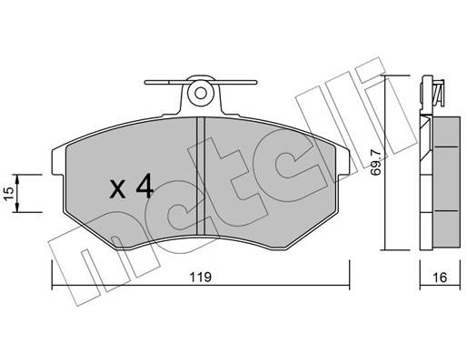 Remblokset Metelli 22-0148-2