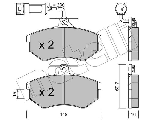 Remblokset Metelli 22-0148-3