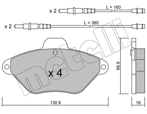 Remblokset Metelli 22-0157-0