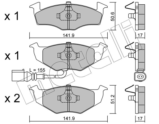 Remblokset Metelli 22-0206-3