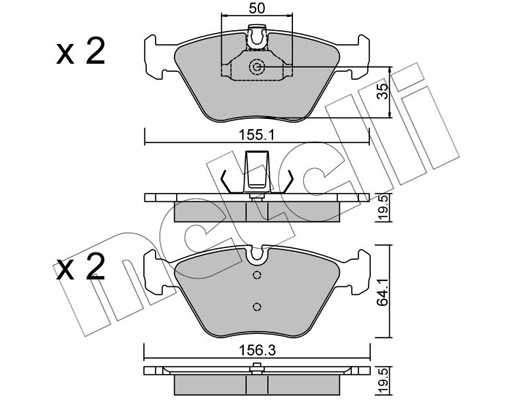 Remblokset Metelli 22-0207-0