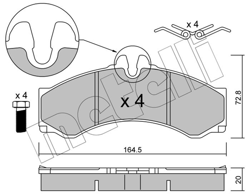 Remblokset Metelli 22-0262-1