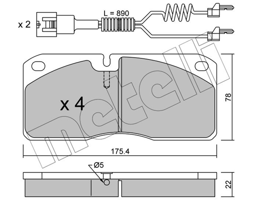 Remblokset Metelli 22-0269-3K