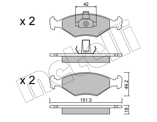 Remblokset Metelli 22-0273-2