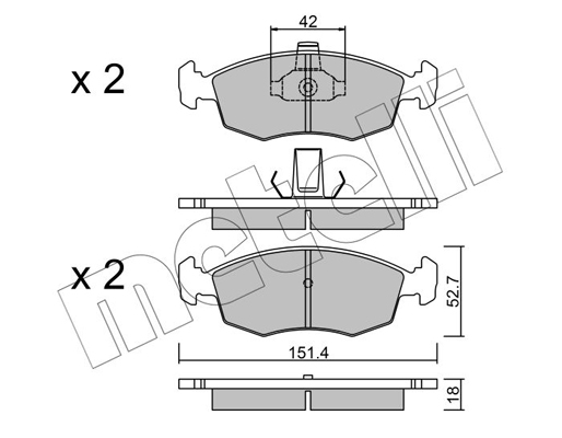 Remblokset Metelli 22-0274-3