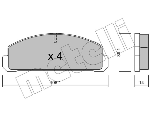 Remblokset Metelli 22-0300-0