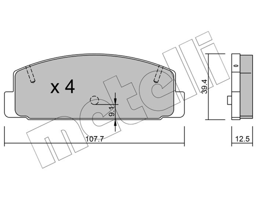 Remblokset Metelli 22-0302-2