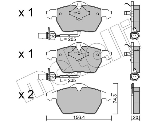 Remblokset Metelli 22-0314-0