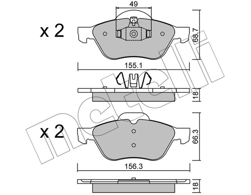 Remblokset Metelli 22-0335-1