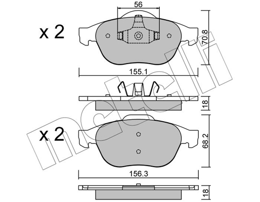 Remblokset Metelli 22-0336-1