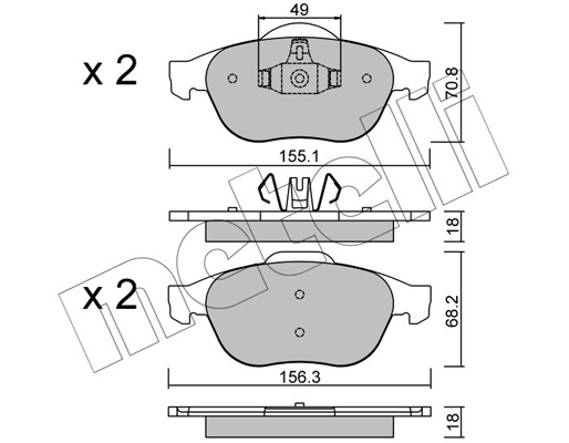 Remblokset Metelli 22-0336-2