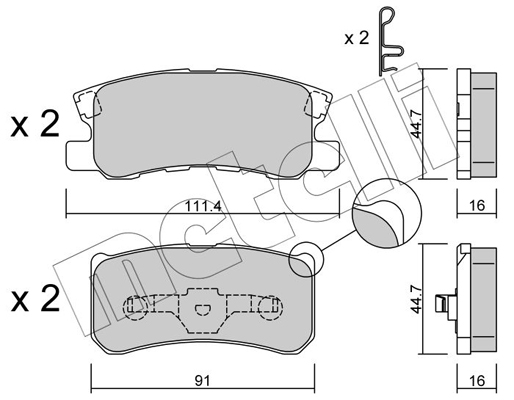 Remblokset Metelli 22-0400-1