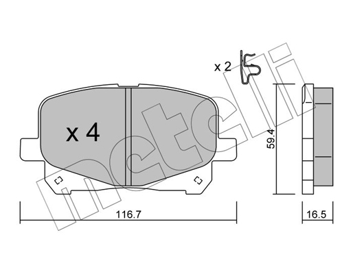 Remblokset Metelli 22-0443-0