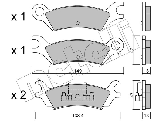 Remblokset Metelli 22-0470-0