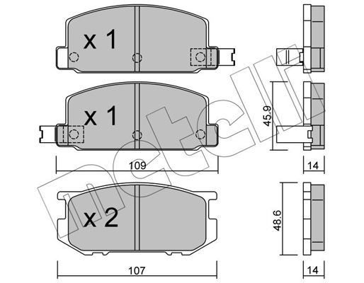 Remblokset Metelli 22-0498-0