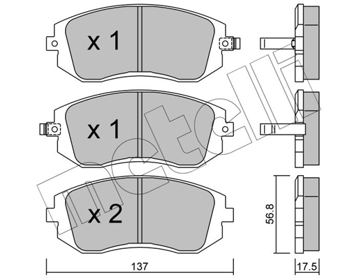 Remblokset Metelli 22-0500-0