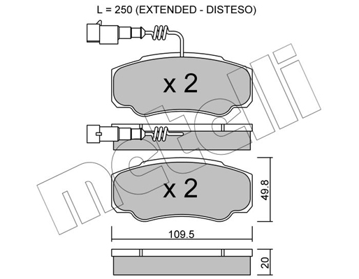 Remblokset Metelli 22-0532-1