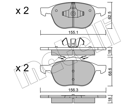 Remblokset Metelli 22-0534-1