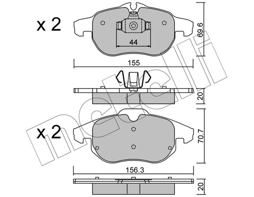 Remblokset Metelli 22-0540-0