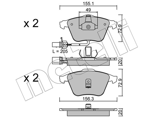 Remblokset Metelli 22-0549-0