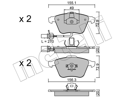 Remblokset Metelli 22-0549-1