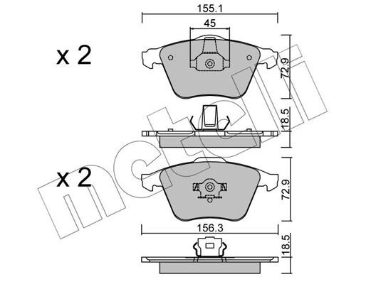 Remblokset Metelli 22-0549-3